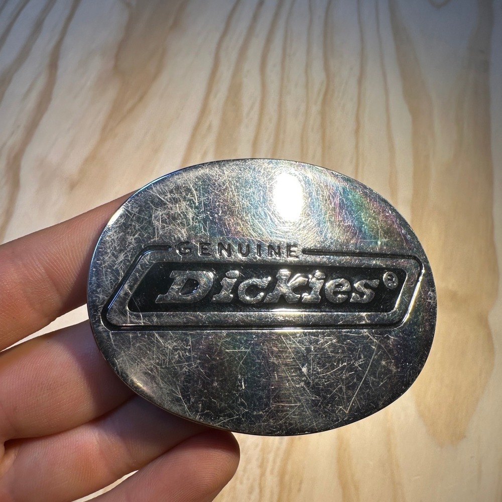 Genuine Dickies Silver Oval Logo Belt Buckle Workwear Streetwear Unisex